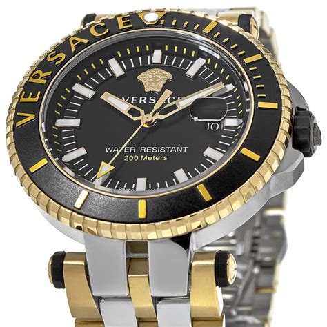 versace v race diver two tone watch|Versace Men's VAK040016 V.